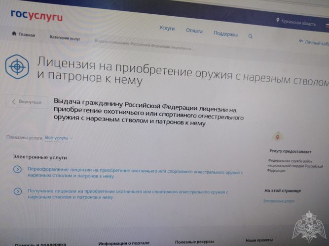 Госуслуги в сферах оборота оружия, частной детективной и охранной деятельности можно получить в электронном виде