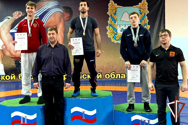 Спортсмены Росгвардии стали призерами чемпионата Курганской области по греко-римской борьбе