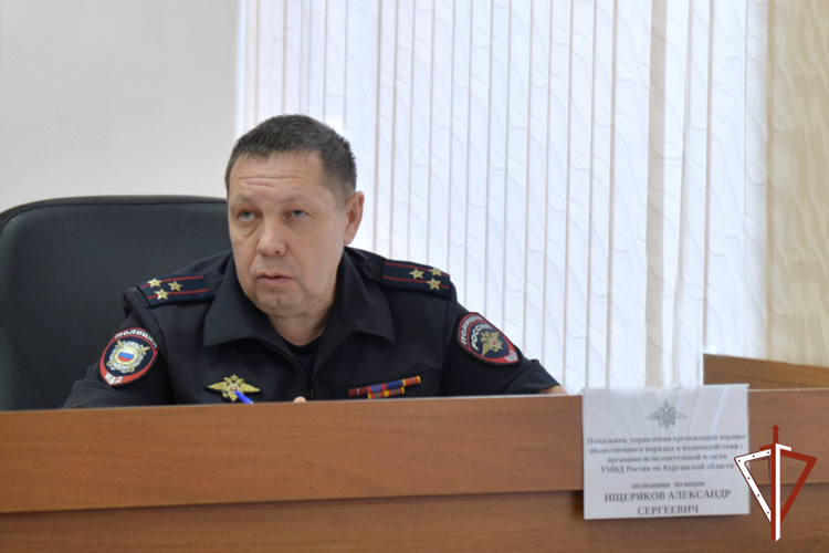 В курганском управлении Росгвардии обсудили вопросы охраны правопорядка в период проведения выборов главы государства