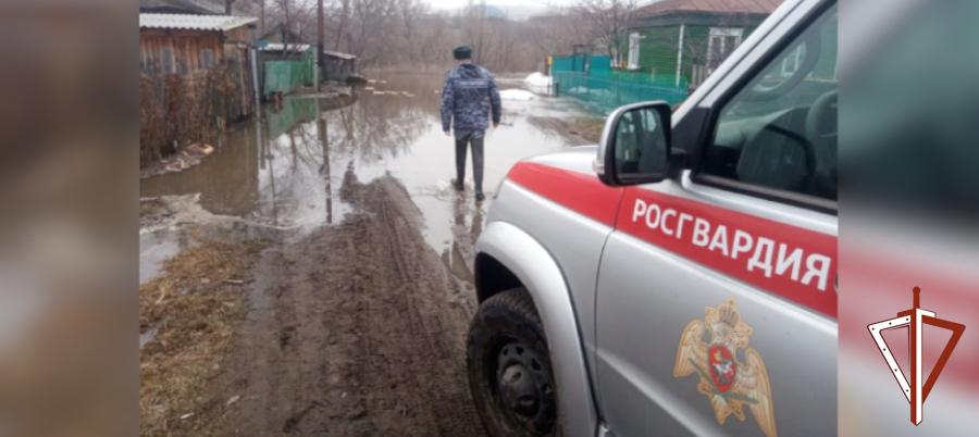 Сотрудники Росгвардии оказывают помощь пострадавшим от паводка жителям Зауралья