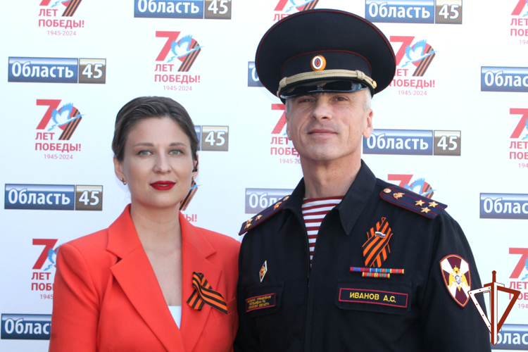 В День Победы руководитель курганского управления Росгвардии выступил в прямом эфире телеканала  «Область 45» (видео)