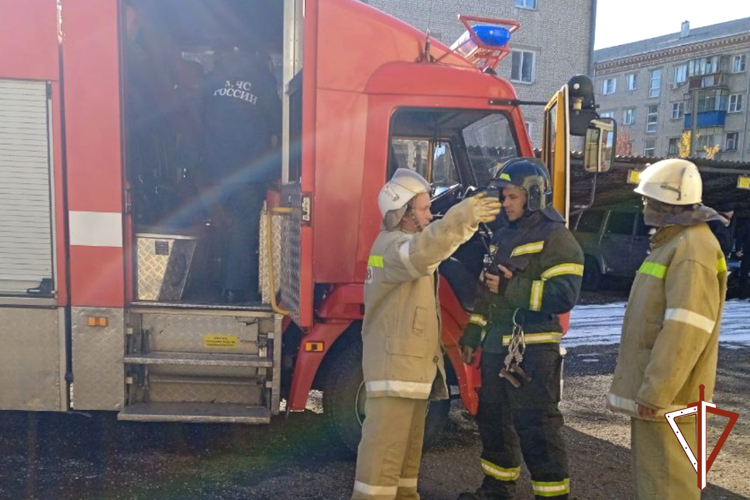 В Кургане Росгвардия и МЧС провели совместные пожарно-профилактические тренировки