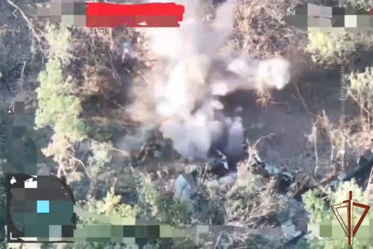 Операторы БПЛА «стальной» бригады Росгвардии уничтожают позиции украинских националистов на харьковском направлении (видео)