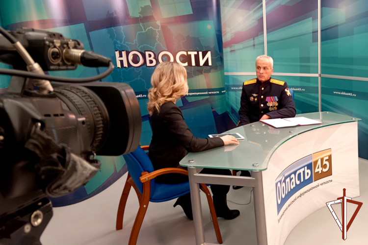 Начальник курганского управления Росгвардии дал большое интервью для телеканала «Область 45» (видео)