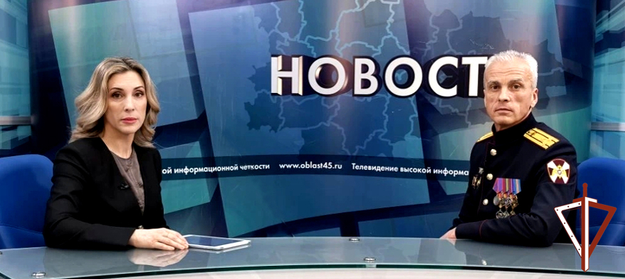 Начальник курганского управления Росгвардии дал большое интервью для телеканала «Область 45» (видео)
