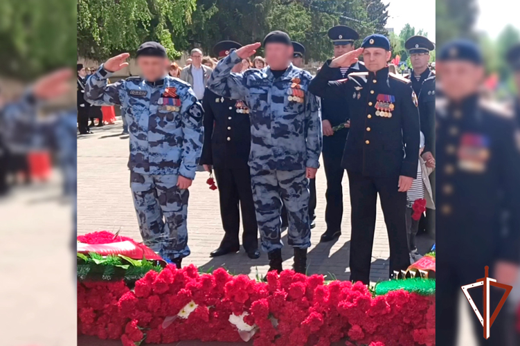 Военнослужащие и сотрудники курганского управления Росгвардии приняли участие в торжествах в честь Дня Победы (видео)